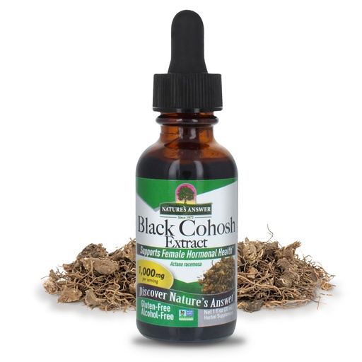 [BRSRAYADAEPRU3AY] Nature's Answer Alcohol-Free 1 Fluid Ounce Black Cohosh Extract | Supports Female Balance | Gluten-Free | Non-GMO | Made in The USA | Cruelty-Free