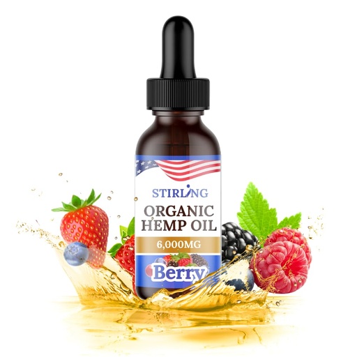 [BRSRAAL7BZ6BE2DK] Organic Hemp Seed Oil 6000mg Berry, MCT, Omega 3 6 9 for Wellness | Essential Fatty Acids, Vegan, Gluten-Free, Non-GMO, Plant-Based, U.S. Grown, Dietary Supplement, Mix in Drinks, Take Directly