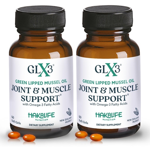 [BRSWGHA3CF5BAFDF] GLX3 Green Lipped Mussel Oil Capsules for Joint and Muscle Support | Extra-Strength ETA, EPA, DHA Omega-3 Green Lipped Mussel Supplement for Comfort, Flexibility & Recovery by HakaLife GLX3
