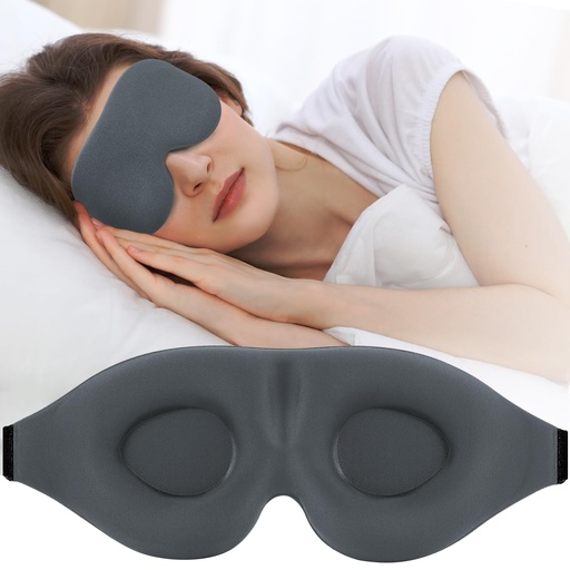 [BRSRMAAYO4NAYETA] ZGGCD Sleep Mask for Side Sleeper, Light Blocking Eye Mask for Women Men | 3D Contoured Night Blindfold, Luxury Sleeping Eye Cover, Adjustable Strap, Eyeshade for Travel Nap, Flight Essentials, Grey