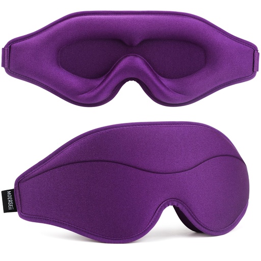 [BRSROHD7AUFGMA3U] Sleep Mask - Total Blackout 3D Sleeping Mask, Super Lightweight & Silky Soft Eye Mask for Sleeping, Fully Adjustable Fit for Home, Traveling, Meditation, Yoga, Purple, Mothers Day Gifts