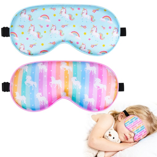 [BRSRGEL7BB5AADQ7] OlyPegic 2 Pcs Kids Sleep Mask Girls Silk Eye Mask Sleeping with Adjustable Strap Soft Lightweight Kids Eye Cover Mask Blindfold Shade Light Blocking Travel and Home Use Girls Teens Mermaid