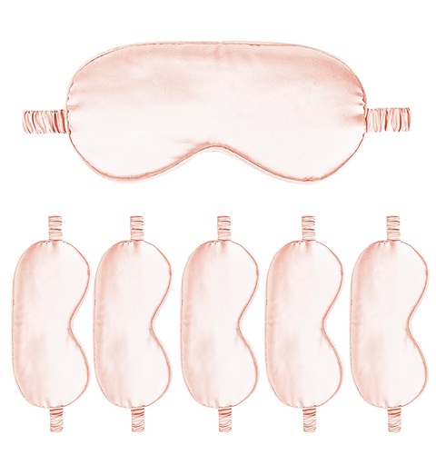 [BRSRGGL4BZ4B43DU] 6PACK Silk Sleep Mask Satin Eye Masks Blackout Silky Eyeshade Cover Soft Blindfold Eyeshades for Women Sleeping Travel Gift
