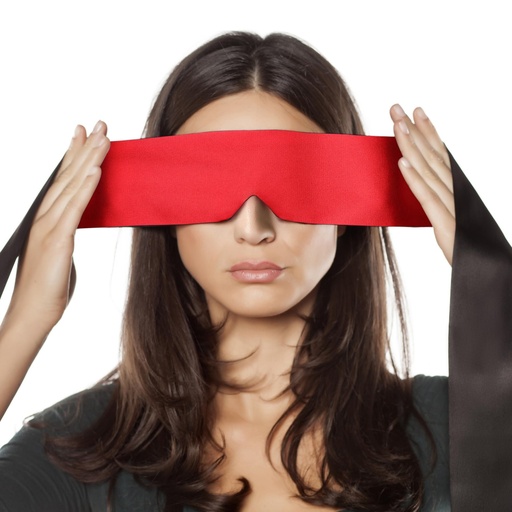[BRSROYYLCQNRYGY6] FRESHME Satin Eye Mask Sleeping - Adjustable Eye Shade Soft and Comfortable Satin Eye Blinder Cover for Women Men Night Travel Nap Meditation Valentine's Day Gift 160cm/63in Black and Red