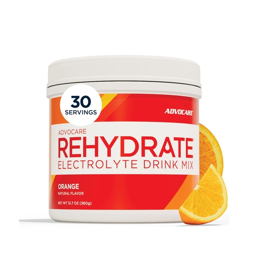 [BRSWGYAPOEPRYEQ3] AdvoCare Rehydrate Electrolyte Drink Mix, Orange, 12.7 oz | Contains Magnesium, Sodium, Potassium & Calcium, Antioxidant and Amino Acid Fortified Powder for Hydration and Recovery