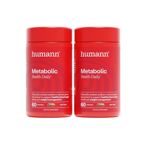 [BRSREBAYBMNWA3IU] HumanN Metabolic Health Daily, Multi-Action Formula with Mulberry Leaf Extract & Green Tea Extract Phytosome, Plant-Based Non-GMO, 120 Capsules