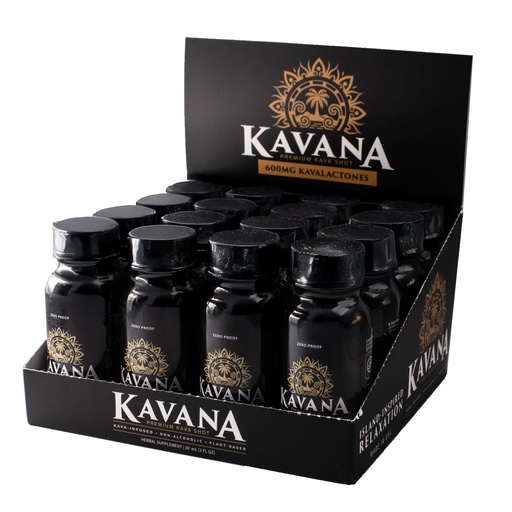 [BRSRGZQROIFWOG3G] Kavana Kava Shots - Made in USA, 4X Concentrated Non-Alcoholic Drinks & Sugar-Free Kava Root Drink, Plant-Based Alternative with Natural Citrus Flavor, Smooth Mocktails Botanical Spirit, 16 Pack