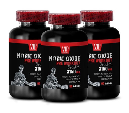 [BRSRAC33BUMGACY4] AAKG for Better Workouts - NITRIC OXIDE UNIQUE COMPLEX - OKG to Enhance Endurance, GKG and Nitric Oxide Absorption, AKIC for Increased Pump, L-Arginine Nitric 3 Bottles 270 Tablets