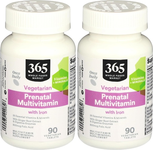 [BRSRAFDQOEMAOGQV] 365 by Whole Foods Market, Multi Prenatal One Daily, 90 Tablets (Pack of 2)
