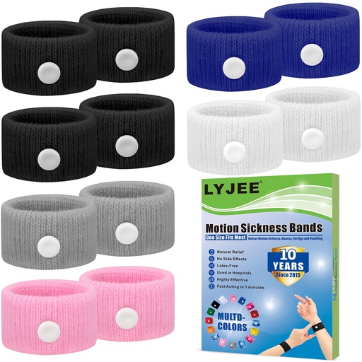 [BRSWGAY5CMPBA2DO] Motion Sickness Bracelets for Adults: Motion Sickness Bands Nausea Relief for Pregnant Women - Natural Acupressure Anti Nausea Wristband Relief for Car Cruise Air Travel Sickness