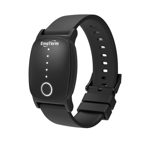 [BRSRAFQDPIMQKCLA] EmeTerm Explore Classic FDA-Cleared Anti-Nausea Wristband IP67 Waterproof Morning Motion Sickness Relief Band Rechargeable Classic Strap Design Drug Free Non-drowsy Without Side Effects Galaxy Black
