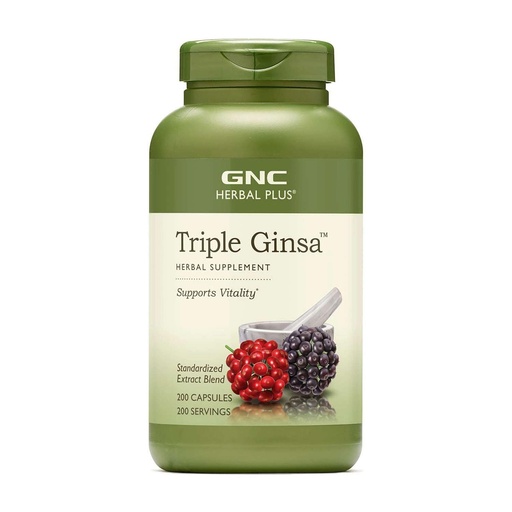 [BRSWKHY3CAEAA3YY] GNC Herbal Plus Triple Ginsa Supplement, Supports Vitality, 200 Servings