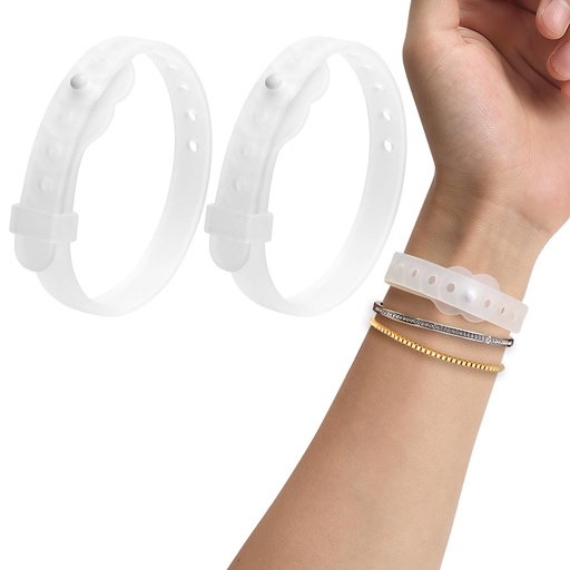 [BRSREBL5CMCBOCDK] Nausea Bands for Morning Sickness Relief Motion Sickness Bands Sea Sickness Wristbands Adjustable Acupressure Nausea Wristband-Transparent