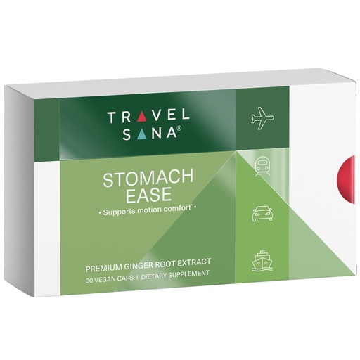 [BRSREYA6AB5AA3L2] Organic Ginger Supplement | Supports Motion-Related Nausea* | 9% Gingerols (18mg) per Capsule | 200mg of Ginger Root Extract (10:1) | Travel Essentials for Stomach Comfort | 30 Veg Capsules