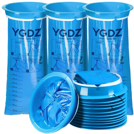 [BRSWKHQQAEPB4G3O] YGDZ Vomit Bags Disposable, 15 Pack 1000ml Emesis Bag Disposable– Leak Resistant, Medical Grade, Portable, Puke Throw Up Nausea Barf Bags for Travel, Motion Sickness, for Women, Kids