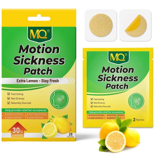 [BRSRGEL7O4MQM3Q6] MQ 28ct Motion Sickness Patches,Sea Sickness Patch for Cruise, Fast Acting & Long Last 72H, Non-Drowsy, Naturally Sourced, Travel Essentials