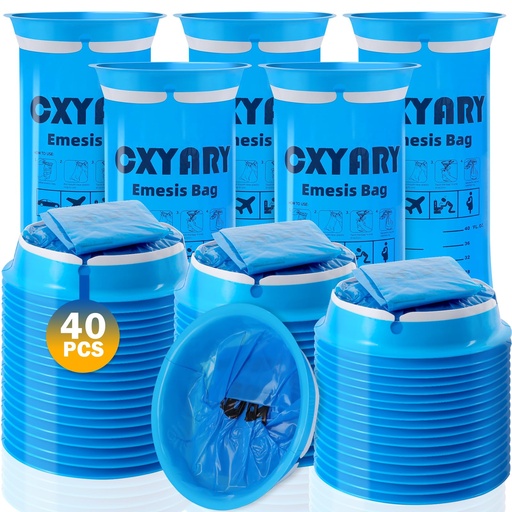 [BRSREZQYOUMQ4D3U] CXYARY 40 Pack Vomit Bags Disposable, 1000ml Emesis Bags,Puke Nausea Bag | Portable Throw Up Puke Nausea Bag for Pregnant Women, Leak Resistant for Car and Travel Motion Sickness