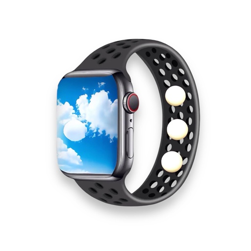 [BRSRAYI2CQMG2HLO] Acupressure Watch Band for Stress, Focus, Motion Sickness & Sleep – Natural Calming Support – Waterproof Silicone Solo Loop – Compatible with Apple Watch (Medium 38/41)