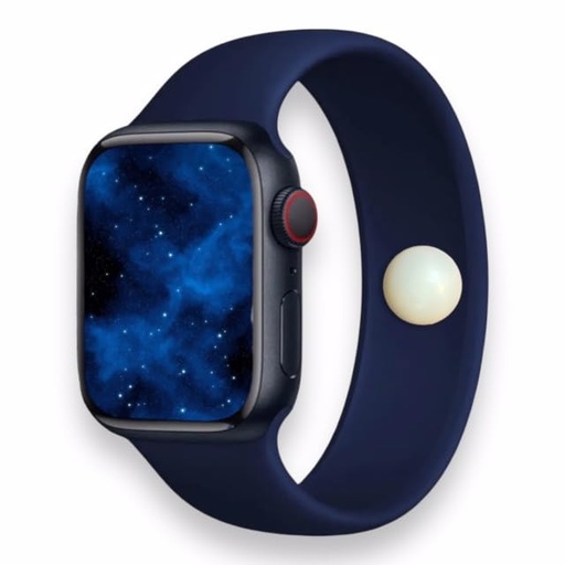 [BRSROFIDBANGG2TD] Nausea & Motion Sickness Acupressure Watch Band – Supports Stress, Balance, and Mood - Waterproof Silicone Strap Compatible with Apple Watch (MED 38/41mm, Blue)