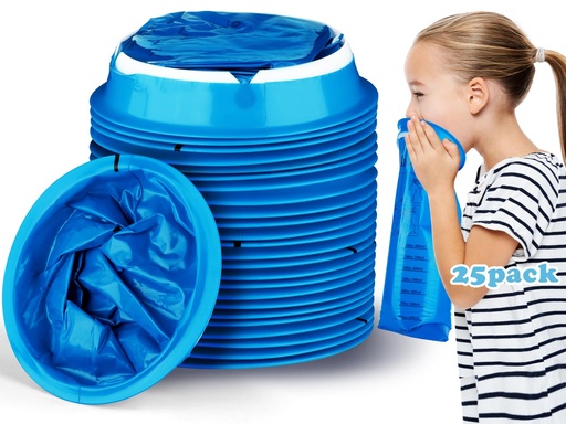 [BRSROHQ5CMJQGCA3] Valchoose 25 Pack Kids Throw Up Bags 800ml Leak-Proof Vomit Bags Disposable | Hospital Grade Motion Sickness Bags for Car Kids Lifesaver, Portable Puke Bags for Car Sick, Chemo, Road Trip, AirPlane