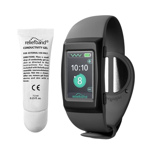 [BRSRGBLQB57WYC3O] Reliefband Premier+ Anti-Nausea Wristband for Motion Sickness, Morning Sickness, Travel & Vomiting Relief - Motion Sickness Wristband FDA Cleared Drug-Free,Nausea Relief Band (1 Extra Gel)