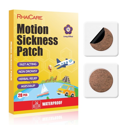 [BRSREFAEB55QAF3D] Motion Sickness Patches (28 Count) for Car, Non Drowsy Sea Sickness Patches for Cruise,Nausea Patches for Travel Essentials, for Adults and Kids