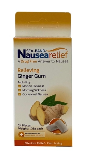 [BRSWKGIQBAGRKDLE] Sea Band INTERNATION Ginger Anti Seasick Gum by EMERSON HEALTHCARE .