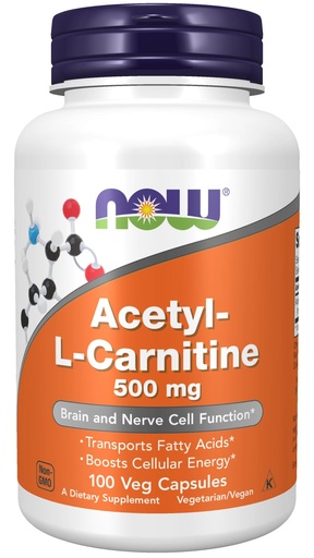 [BRSWIYTYAQBBEFY5] NOW Foods Acetyl L-Carnitine 500 mg 100 caps