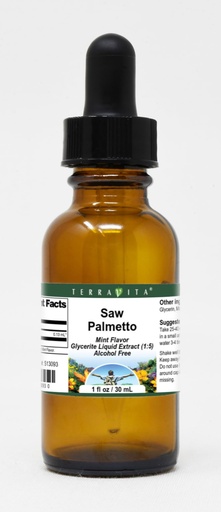 [BRSWI2QRPMBBMYL2] Terravita Saw Palmetto Glycerite Liquid Extract (1:5) - Mint Flavored (1 oz, ZIN: 513093)