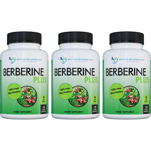 [BRSWY2YKOUMGO2DV] DOCTOR RECOMMENDED SUPPLEMENTS Berberine Plus 1200mg Per Serving - 120 Veggie Capsules Royal Jelly (120 Count (Pack of 3))
