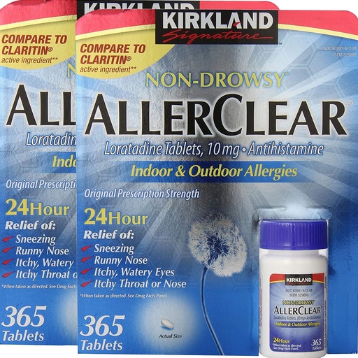 [BRSWGEI7PJ6AMYI7] Kirkland Signature AllerClear, 365 Tablets (2 Pack)