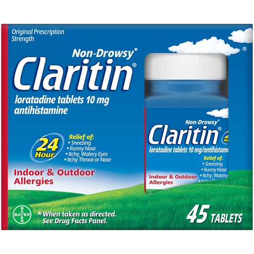 [BRSWI2QKDIBB223K] Claritin Allergy 24 Hour 10mg Tablets-45 ct (Quantity of 1)