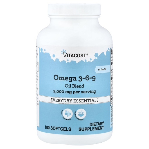 [BRSWIZT7BMCQG2DI] Vitacost Omega 3-6-9 Oil Blend, 180 Softgels (1,000 mg per Softgel)
