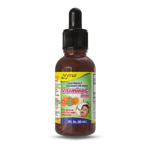 [BRSWKZQ7PN6BWDA7] Arymar Vitamin C Drops – 2 fl oz Immune Support & Antioxidant Liquid, Vegan, Orange Flavor
