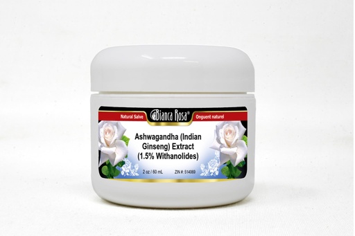 [BRSWGZADDMHQAADA] Bianca Rosa Ashwagandha (Indian Ginseng) Extract (1.5% Withanolides) - Salve Ointment (2 oz, ZIN: 514069) - 2 Pack