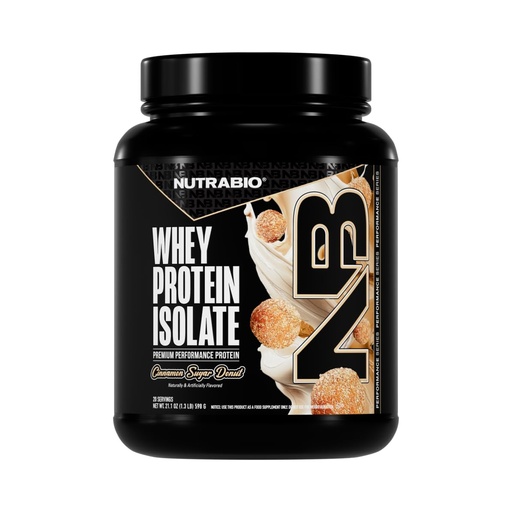 [BRSWGHAPOF6QE2DV] NutraBio 100% Whey Protein Isolate Protein Powder, 25g Protein with Complete Amino Acid Profile, Non-GMO, Soy & Gluten Free, Low Carb, Low Calorie Whey Protein Powder, Cinnamon Sugar Donut,20 servings