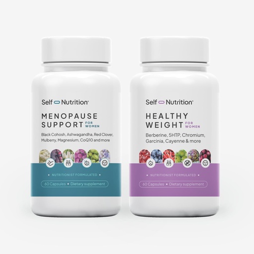 [BRSREAALOZ5B6CAV] SELF NUTRITION Menopause Support + Healthy Weight – Women’s Natural Supplement for Hormone Balance, Mood & Sleep, Energy, Metabolism & Weight Management. Made in USA, Vegan, Gluten Free.