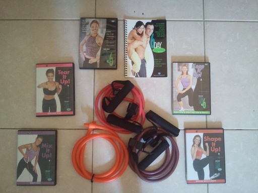 [BRSWI2QGPN4WCDT6] Slim in 6 Workout: Start It Up! Ramp It Up! Burn It Up!, Slim & Limber, Slim and 6 pack. Plus 4 additional DVDs: Tear it up! Keep it up! Mix it up! Shape it up! Bonus: 6 Day Express Diet book, Slim in 6 Simple Steps to success Booklet, 3 Resistance Bands, Workout Calendar and Measuring tape