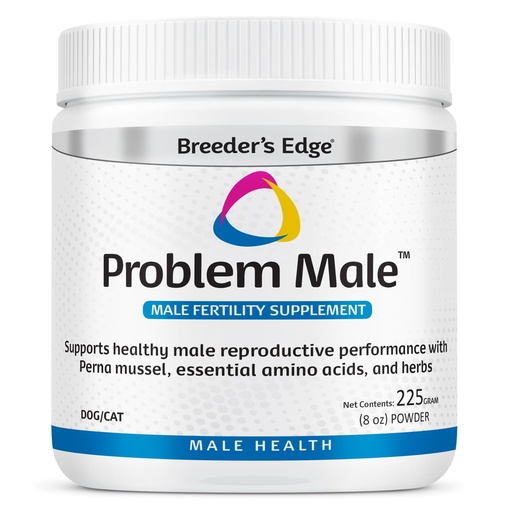[BRSW2ZLYAQJWEYDZ] Breeder's Edge Problem Male Powder for Dogs & Cats, Supports reproductive Wellness, Hormone Balance, Libido & Vitality, with Perna Mussel, 225 g