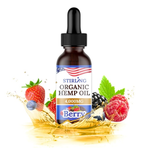 [BRSRAAIKBEFBY23A] Organic Hemp Seed Oil 4000mg Berry, MCT, Omega 3 6 9 for Wellness | Essential Fatty Acids, Vegan, Gluten-Free, Non-GMO, Plant-Based, U.S. Grown, Dietary Supplement, Mix in Drinks, Take Directly