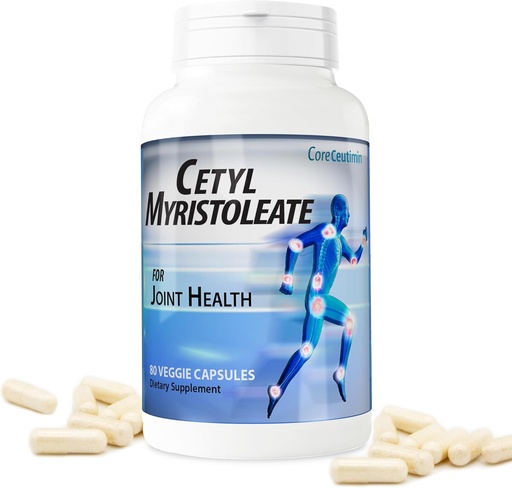 [BRSWYZTRBEBB63Y2] Cetyl Myristoleate - Omega 5 Fatty Acid - Ultra Support for Relief from Joint Discomfort and Stiffness - También incluye Glucosamine, MSM & Hyaluronic Acid - 80 Capsules