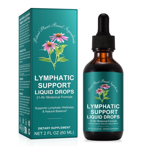 [BRSRGBABCBYRYCLL] 2 FL OZ Lymphatic Drainage Drops, Botanical Formula with 16 Herbs, with Echinacea, Dandelion, Elderberry, Cleavers, Astragalus, Burdock & More, Supports Immune Health