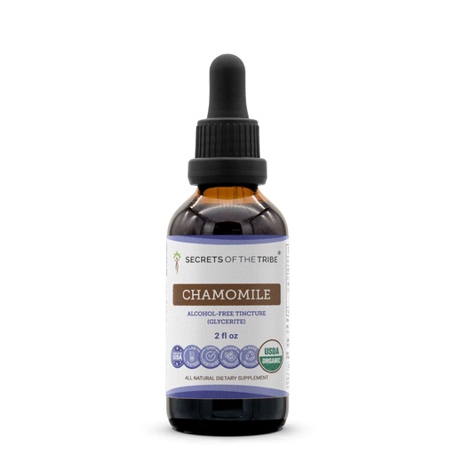 [BRSRMBT2C4CQGC3P] Chamomile USDA Organic | Alcohol-FREE Extract, High-Potency Herbal Drops, Digestion and Calming | Made from 100% Certified Organic Chamomile (Matricaria Recutita) Dried Flower 2 oz