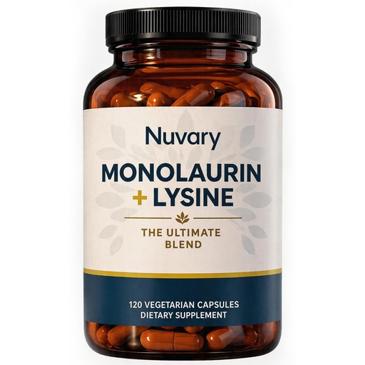 [BRSRY2YKBUPQG3LG] Monolaurin Lysine, Coconut-Derived Monolaurin | & Amino Acid Supplement 120 Capsules