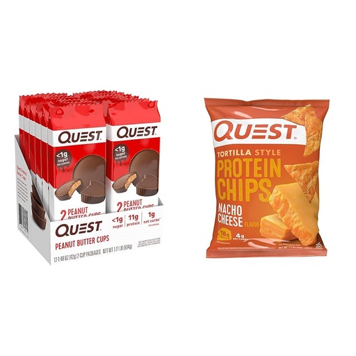 [BRSROAINOEHR6C3A] Quest Nutrition High Protein Low Carb & Tortilla Style Protein Chips, Low Carb, Nacho Cheese 1.1 Ounce (Pack of 12)