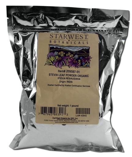 [BRSWIYANDJ4BEH3Y] Starwest Botanicals Stevia Leaf Powder Organic Medicinal and Botanical Herbs