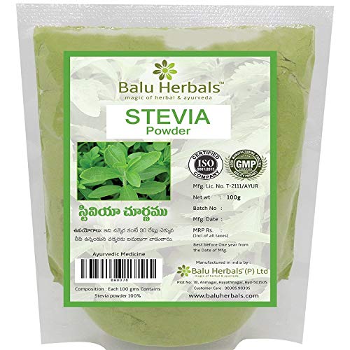 [BRSWGAQ6PIBAIAIV] Balu Herbals Stevia - Stevia Rebaudiana, Sweet Leaf, Candyleaf, Sweetleaf, Bertoni Powder 100g