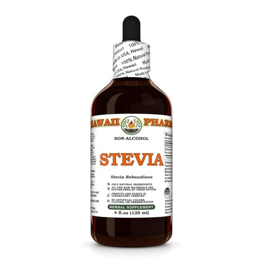 [BRSREZQHPJ7BS3T3] Stevia (Stevia Rebaudiana) Dry Leaf Glycerite, All Natural, Vegan, Lab Tested Alcohol-Free Liquid Extract - 4 fl.oz