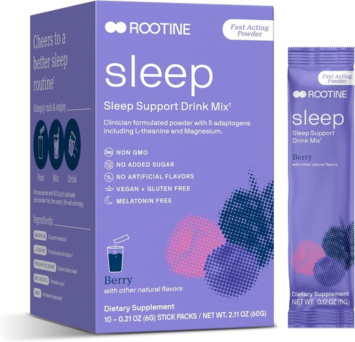 [BRSROCQQOICWGH37] Sleep Supplement, Melatonin-Free Magnesium Calm Powder, GABA, L-Theanine, Myo-inositol, Calm Sleep Drink Mix to Help Relax, Sleep Powder, Magnesium Powder for Sleep, Super Calm Drink Mix 24pk