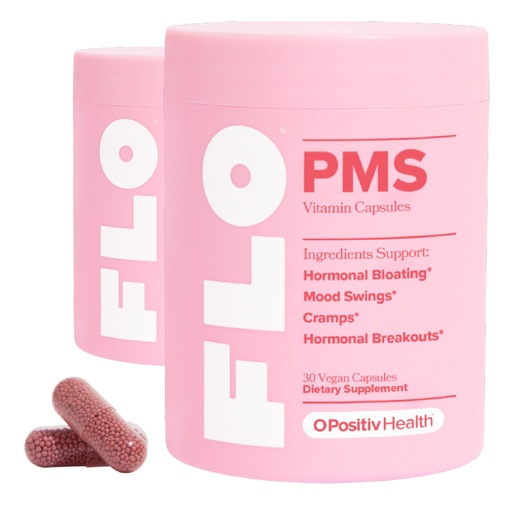 [BRSRAZYODMIBEE3O] FLO PMS for Hormonal Breakouts, Bloating, Cramps, & Mood – 60-Day Supply